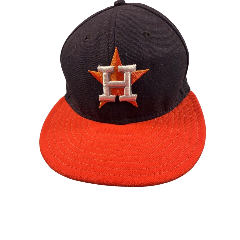 New Era 59FIFTY Houston Astros Alex Bregman Signature Hat Navy Orange Size 7 1/8